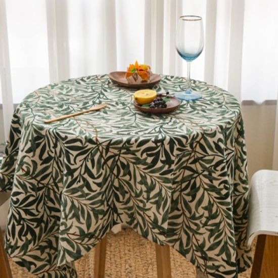 리프 면린넨 식탁보 테이블보