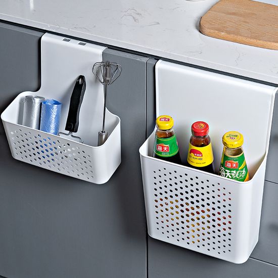 싱크대 도어 걸이형 다용도 수납바구니 바스켓 2size