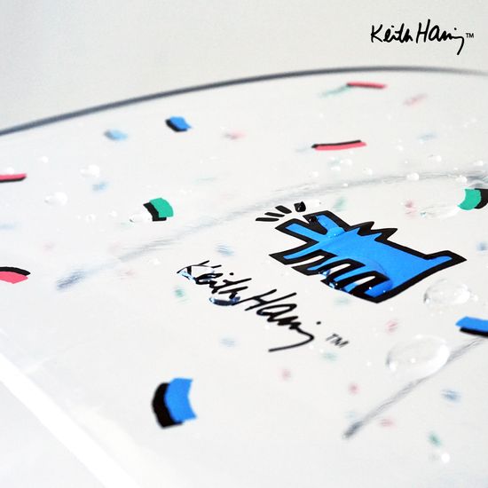 키스해링 납작살대 팝 투명우산