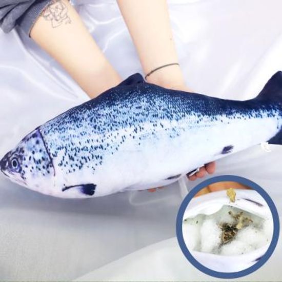 물고기 고양이 캣닢 장난감 용품 40cm (등푸른생선)