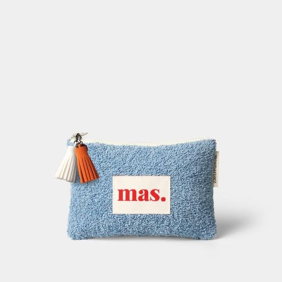 Basic pouch _ 러프 테리 블루