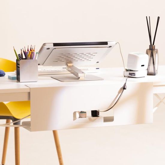 무타공 멀티탭 거치대 특대형플러스 화이트 그레이