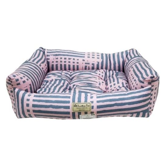 오로라펫 사각방석 핑크소다라인 중