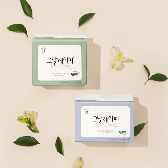 [디레시피] 그날레시피 순면커버 생리대 중형 12개입