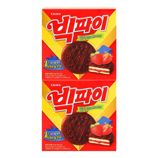 크라운 빅파이 딸기 324g 2개