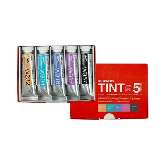 홀베인 HWC 수채화물감 15ml 틴트5색  세트
