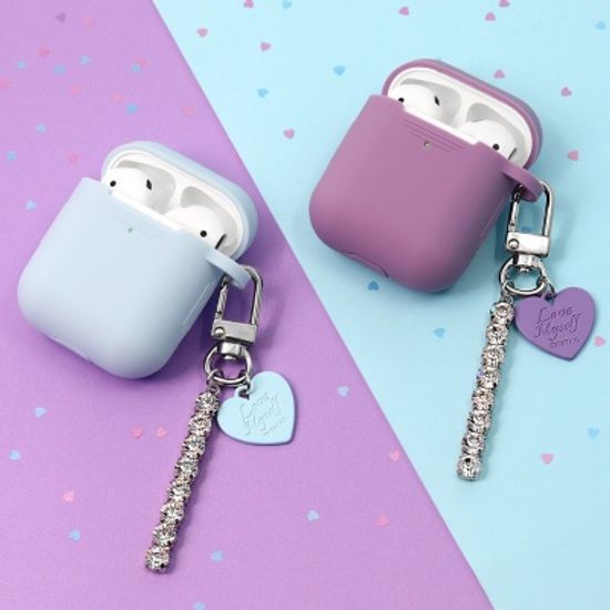 [선물포장] 크리스탈 스틱 에어팟2 케이스 키링 세트