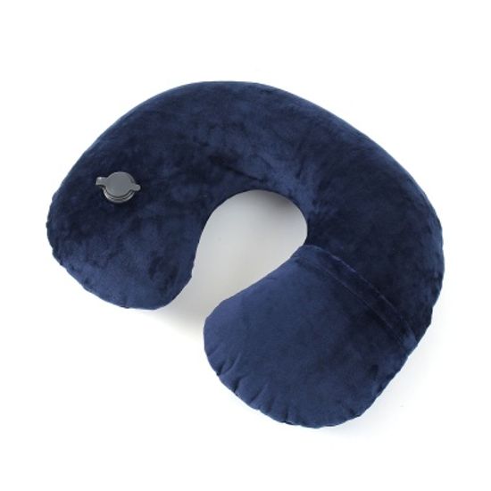 굿웰 에어 목쿠션 휴대용 여행 장거리 목베개 네이비