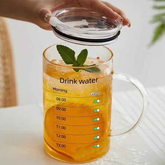 건강한 습관 유리 텀블러 스트로,스트로 브러시 세트