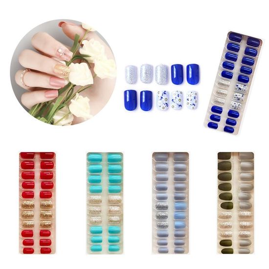 네일아트 간편 부착 디자인 네일팁 28종(W91EC19)
