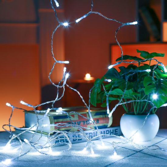 [도토로]은하수 30구 투명선 피켓 LED 백색전구(2.7m)