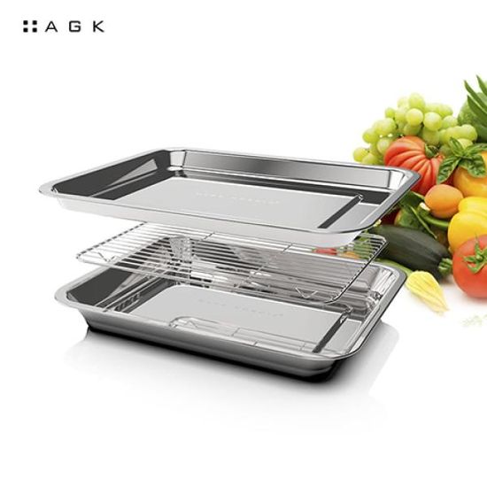 에이지케이 노르딕 핸디 스테인레스 트레이 세트