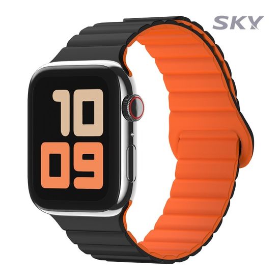 스카이 애플워치 마그네틱 실리콘 스트랩 10 9 8 SE 2