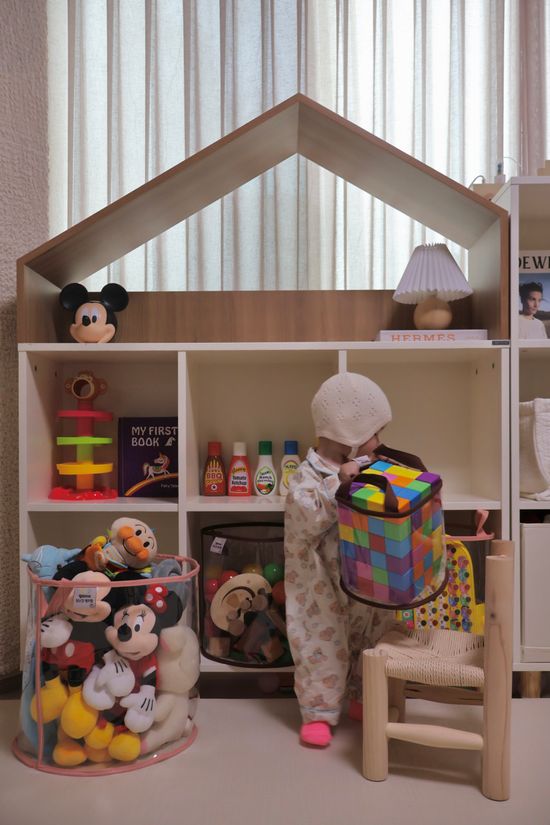 원형 TPU 투명 장난감 정리함 보관 수납함 (사이즈택)