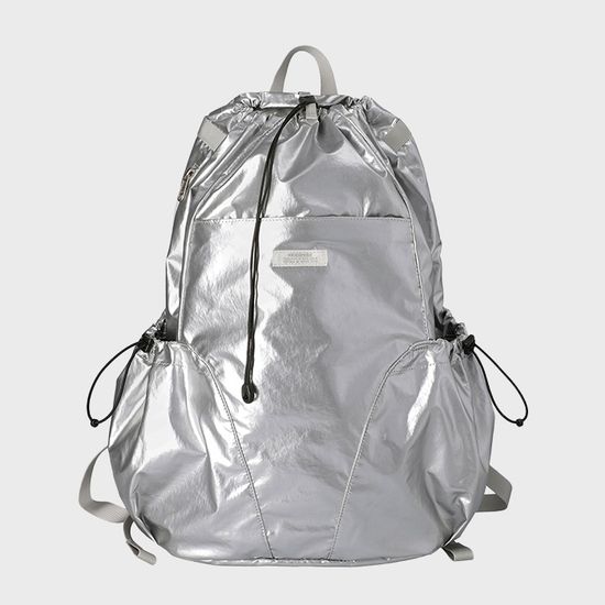 에어로 스트링 백팩 메탈릭 실버