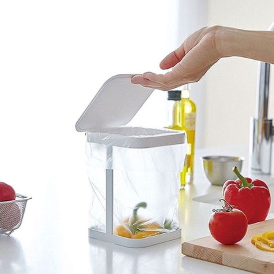 철재 싱크대 음식물 쓰레기통 비닐홀더