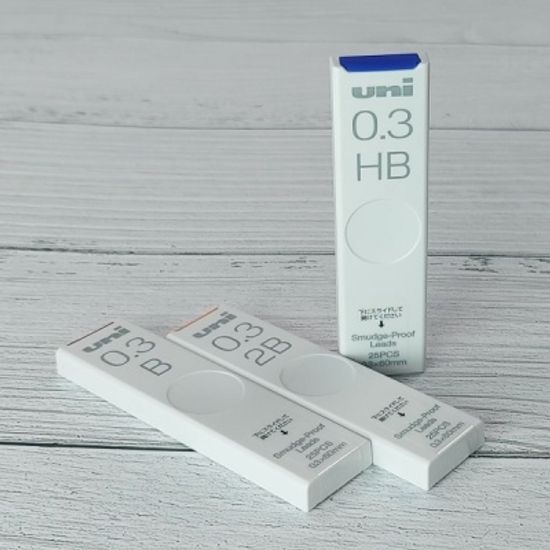 0.3mm 번짐없는 샤프심..유니 Smudge Proof 1통(25pcs