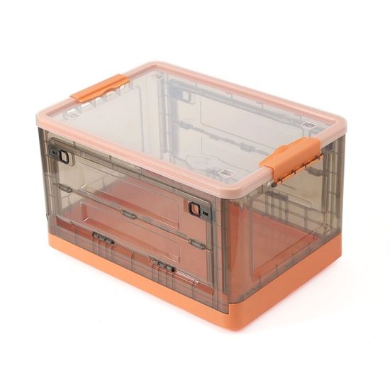 데일리홈 폴딩 리빙박스(52L) (오렌지+블랙) 옷수납함