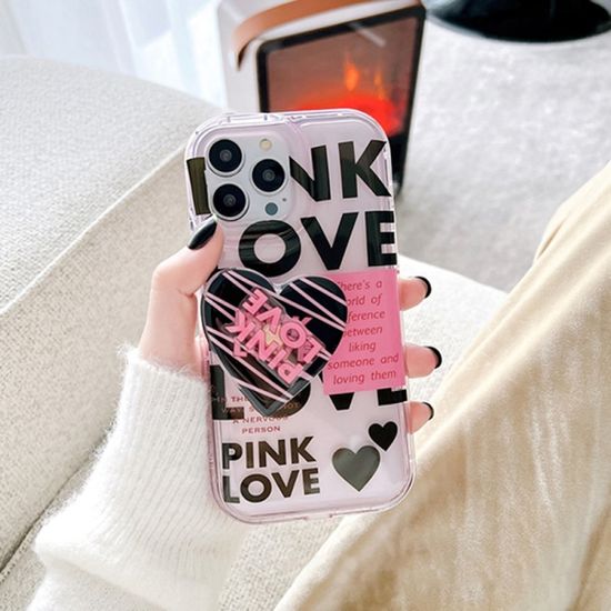 아이폰 14 13 12 11 펑키 강아지 하트 톡 그립 케이스