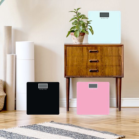 노바리빙 컬러 백라이트 사각 체중계 LCD