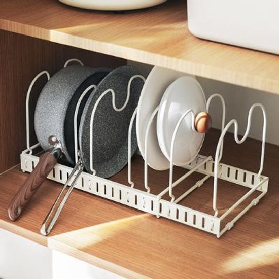 화이트메탈 슬라이드 냄비 정리대 거치대 받침대