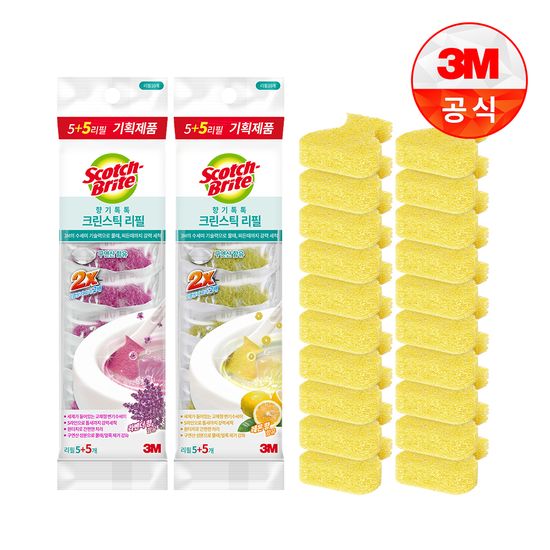 [3M]크린스틱 뉴 향기톡톡 리필 5+5입 2개