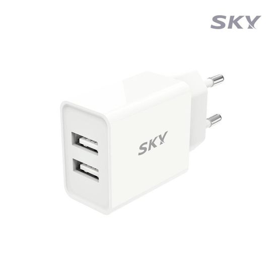 [1+1]스카이 필 12W USB 듀얼 충전기 어댑터 C1