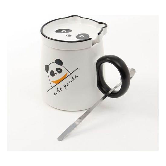 판다 뚜껑머그컵 (티스푼)( WD90B32