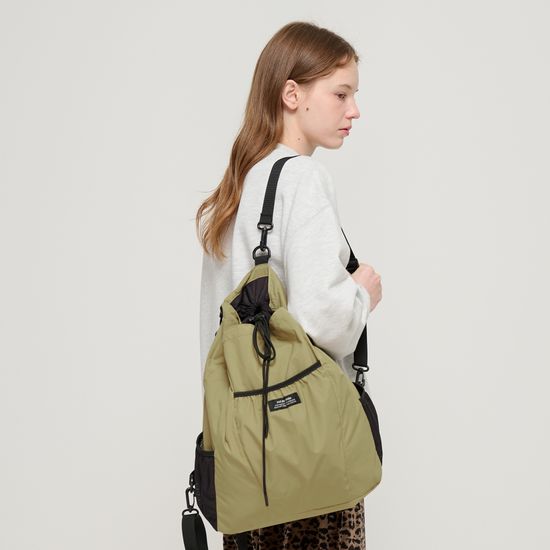 드로우 스트링 백팩 (올리브)