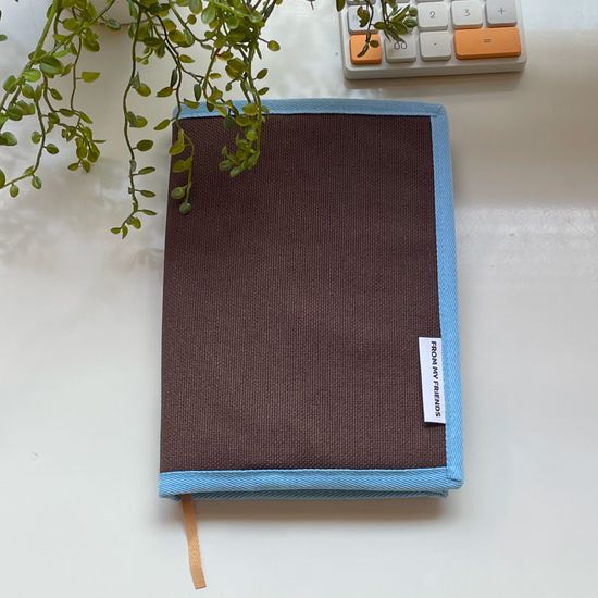 프레임 북커버 (브라운&블루)