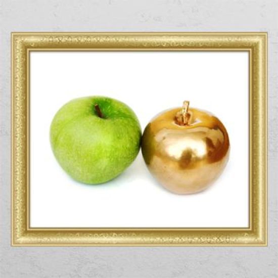 cd349-풋사과금사과(두개)_창문그림액자