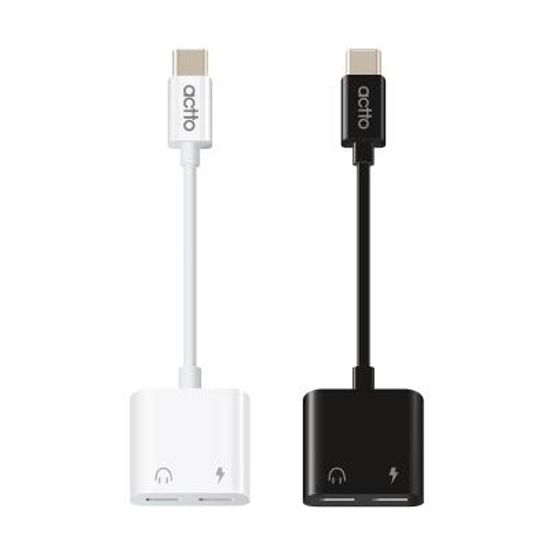 엑토 USB C to C타입 이어폰 충전 듀얼 젠더 AUXA-03