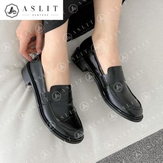[애슬릿]베이직 여자 라운드 토 단화 페니 로퍼 3cm