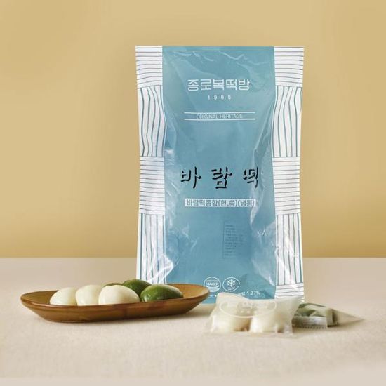종로복떡방 모듬바람떡(흰,쑥)(냉동)400g(40gx10개입)