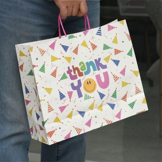 땡큐 감사 답례품 포장 선물 종이가방 쇼핑백