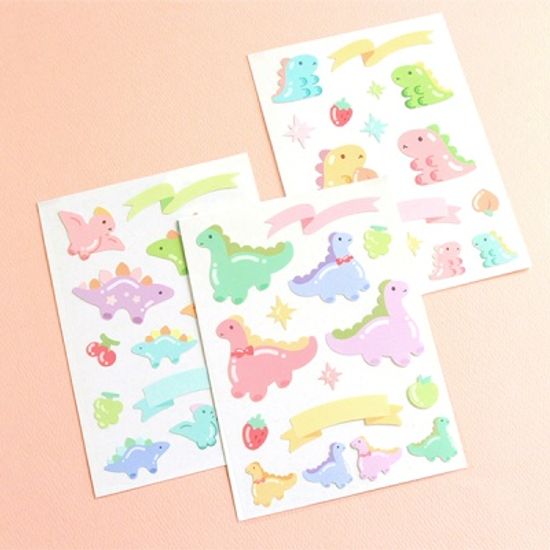 버블 공룡 리무버블스티커