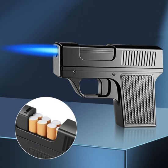 특이한 권총 충전식 라이터 일체형 담배케이스 10개비