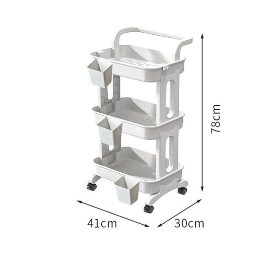 이동식 트롤리 틈새 수납장 주방 수납 선반 욕실 웨건