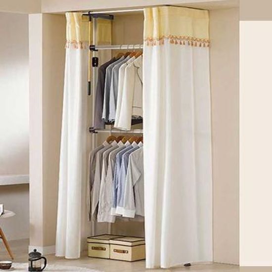 Modern DIY 고정식 드레스룸 행거 2단 CH1742117