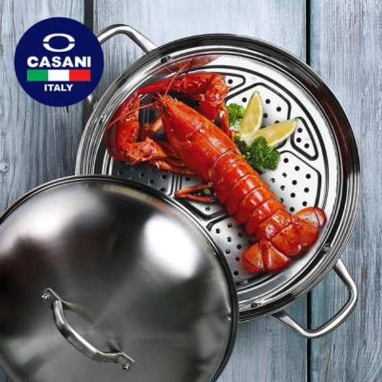 인덕션가능 스텐 찜기 34cm 찜냄비 고구마 만두찜기