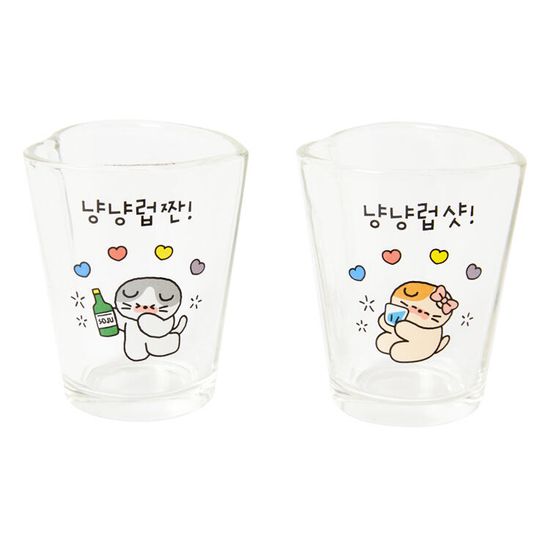 아트박스 냥냥럽 하트소주잔세트 2P