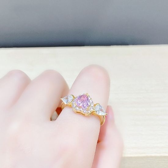 마법소녀 하트 큐빅 반지 러블리 오픈형 패션 우정 링