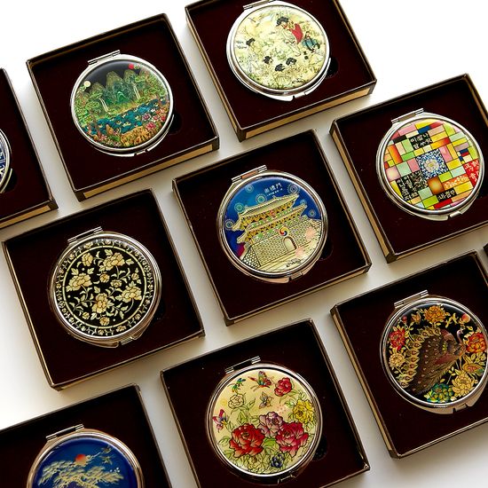 한국 전통기념품  원형 자개 손거울 외국인선물 