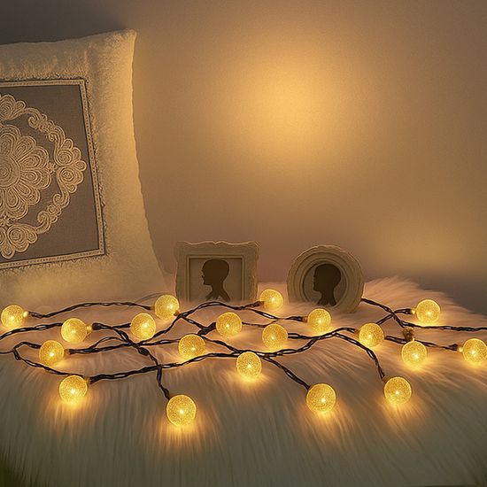 룸인커머스 LED 태양광충전 물방울전구 앵두알전구