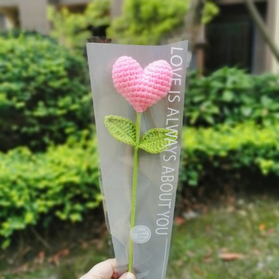 하트 뜨개꽃 조화 시들지않는꽃 졸업식 어버이날 