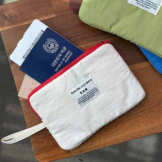 [프롬디얼리던] 코튼 플랫 파우치(여권,이북파우치)