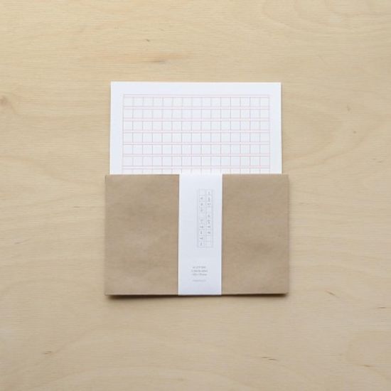 핑크풋 원고지 편지지(14X17.5cm)