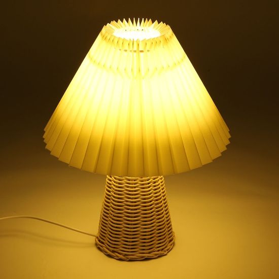 라탄무드 밝기조절 테이블 스탠드 침실 주름 베드램프
