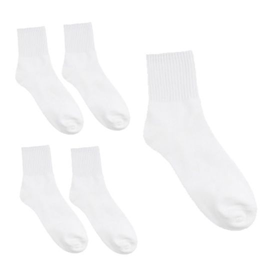 남자 중목 올무지 스포츠 양말 5족 화이트(WB108A9)