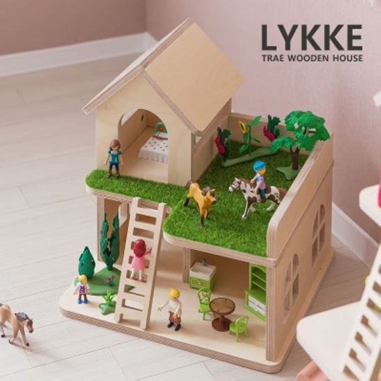트레 리케하우스 / 자작나무 원목 인형의집 역할놀이
